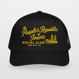 The People's Republic of Iowa Social Club Postcard Black & Yellow Hat - Iowa City, IA view 1