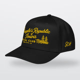 The People's Republic of Iowa Social Club Postcard Black & Yellow Hat - Iowa City, IA view 2