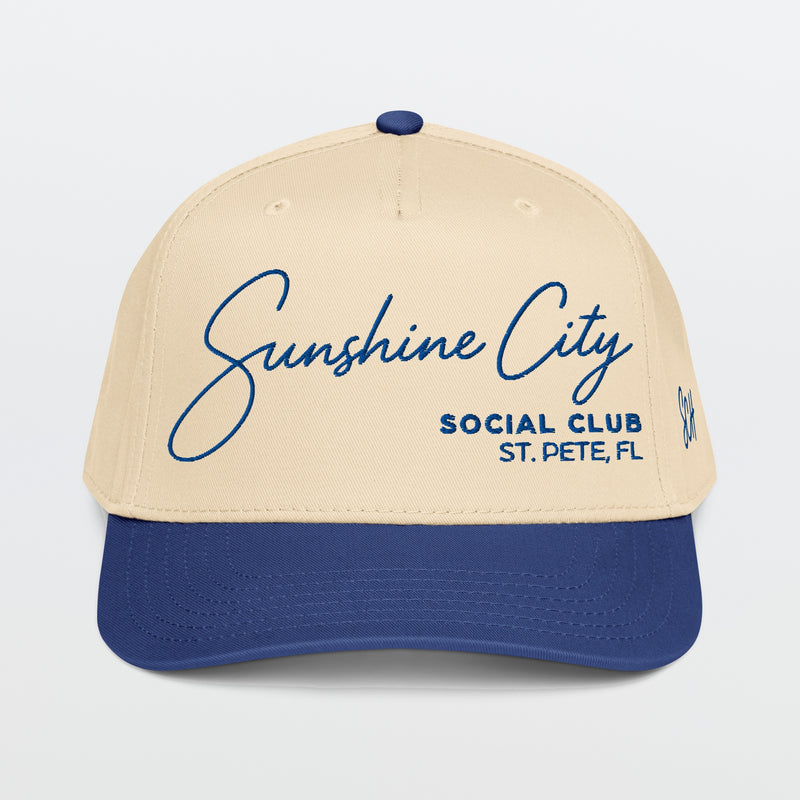 Sunshine City Social Club Signature Blue Hat - St. Petersburg, FL