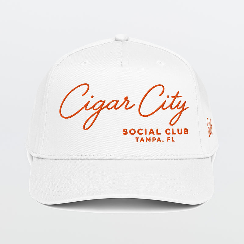 Cigar City Social Club Signature White Hat - Tampa, FL